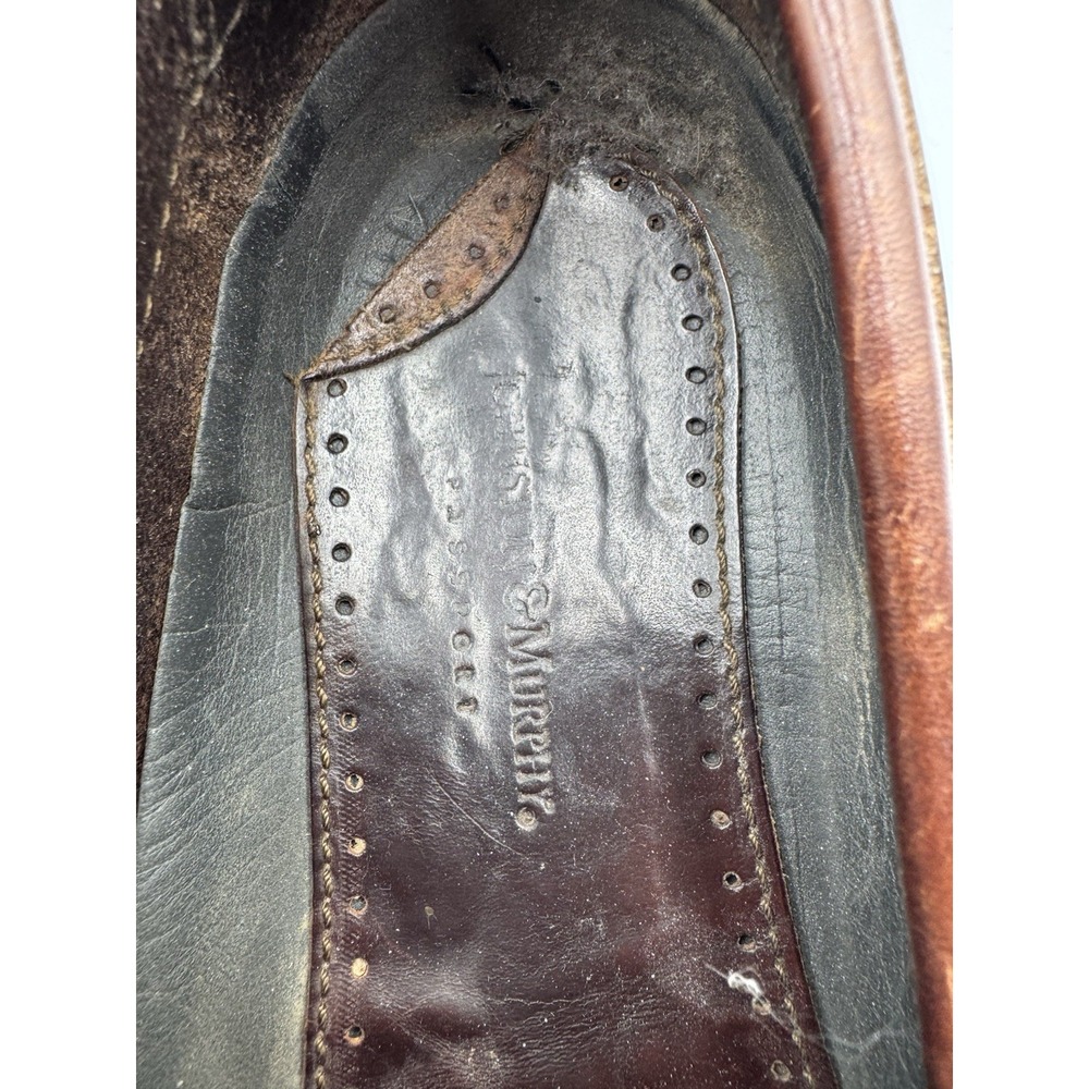 mens Johnston snd Murphy kilty tassel loafers in brown size 10M - Picture 7 of 8